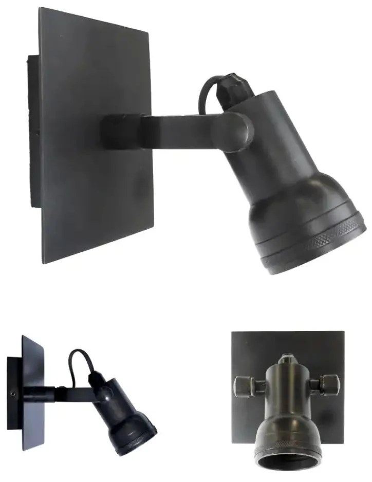 Opbouwspot Indigo Mini Antiek Gun Metal