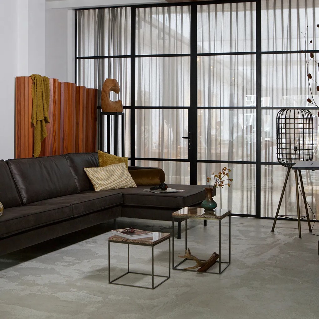 BePureHome Mellow Bijzettafels Marmer Antique Brass - 40 X 40cm.