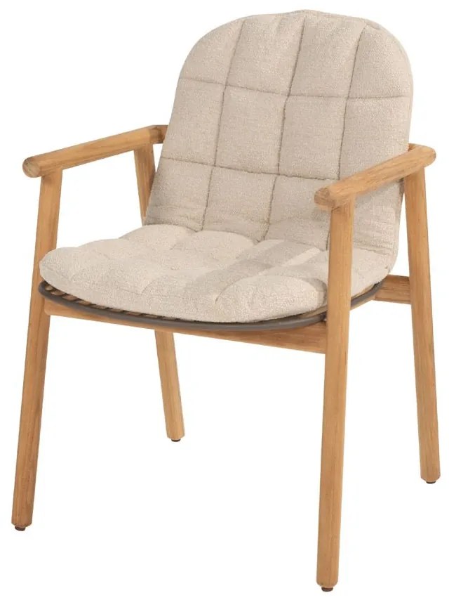 4 Seasons Outdoor Samos dining chair teak  Tuinstoel    beige weerbestendig