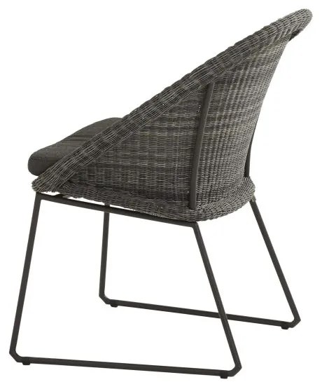 4 Seasons Outdoor Hampton Dining Chair Ecoloom Charcoal  Tuinstoel    antraciet weerbestendig