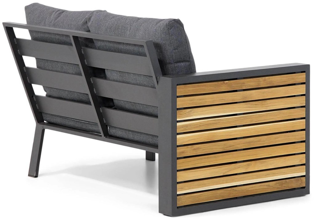 Hoek loungeset 6 personen Aluminium/teak Grijs Lifestyle Garden Furniture Verona/Marietta