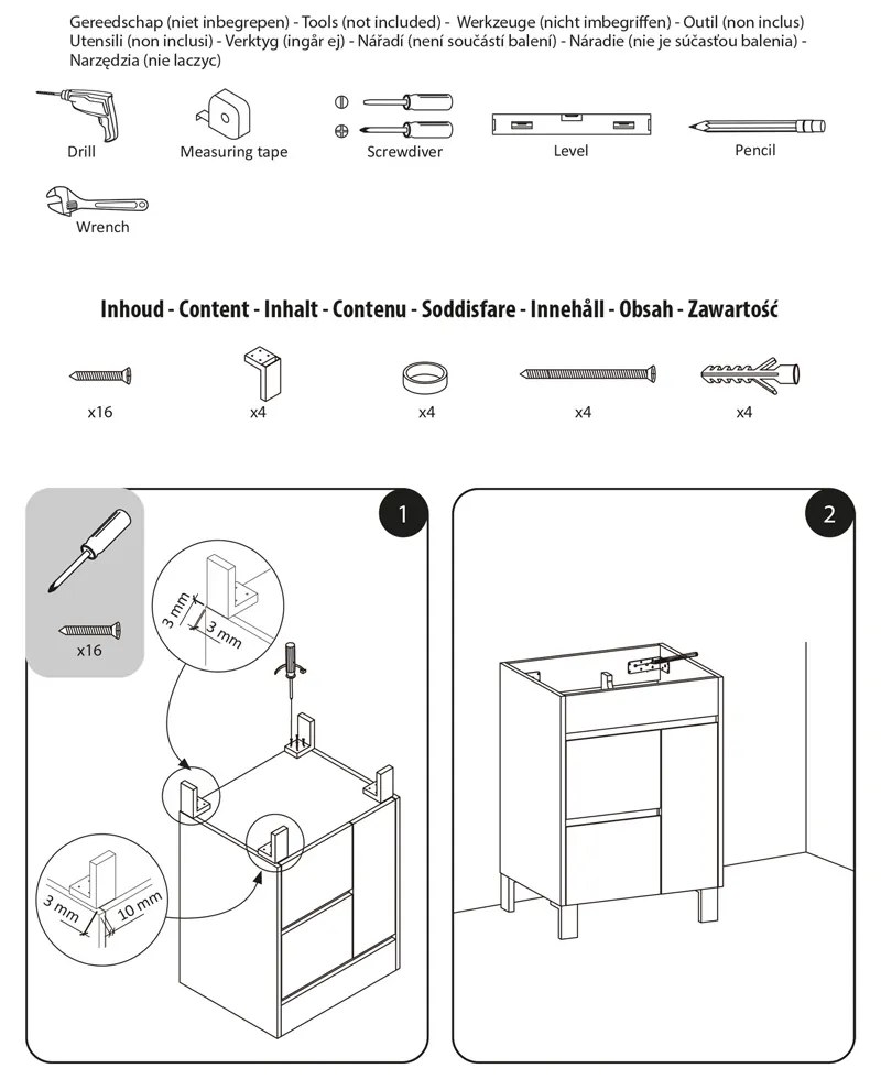 Differnz Sofi onderkast 80cm eiken