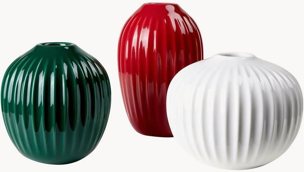 Handgemaakte mini-vazen Hammershøi, 3-delig