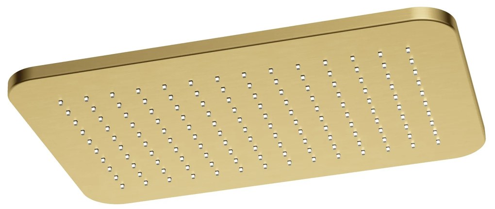 Hotbath Gal hoofddouche 27x40cm geborsteld messing PVD