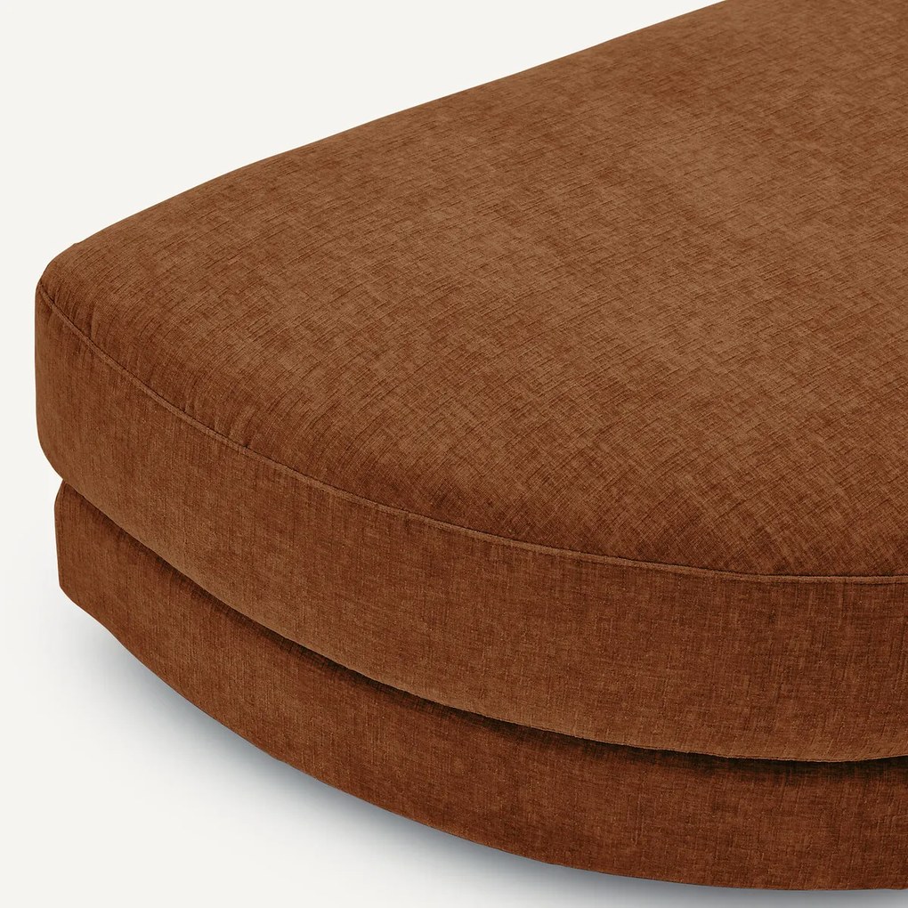 Modulaire voetensteun in chenille fluweel, TIBERIO