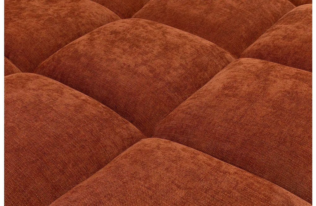 Goossens Excellent Bank Kubus - 40 X 40 Cm Stiksel rood, stof, 1,5-zits, modern design met chaise longue links