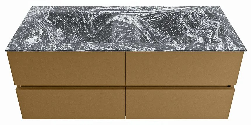 Mondiaz Vica DLux badmeubel 120cm oro 4 lades met wastafel lava dubbel zonder kraangat