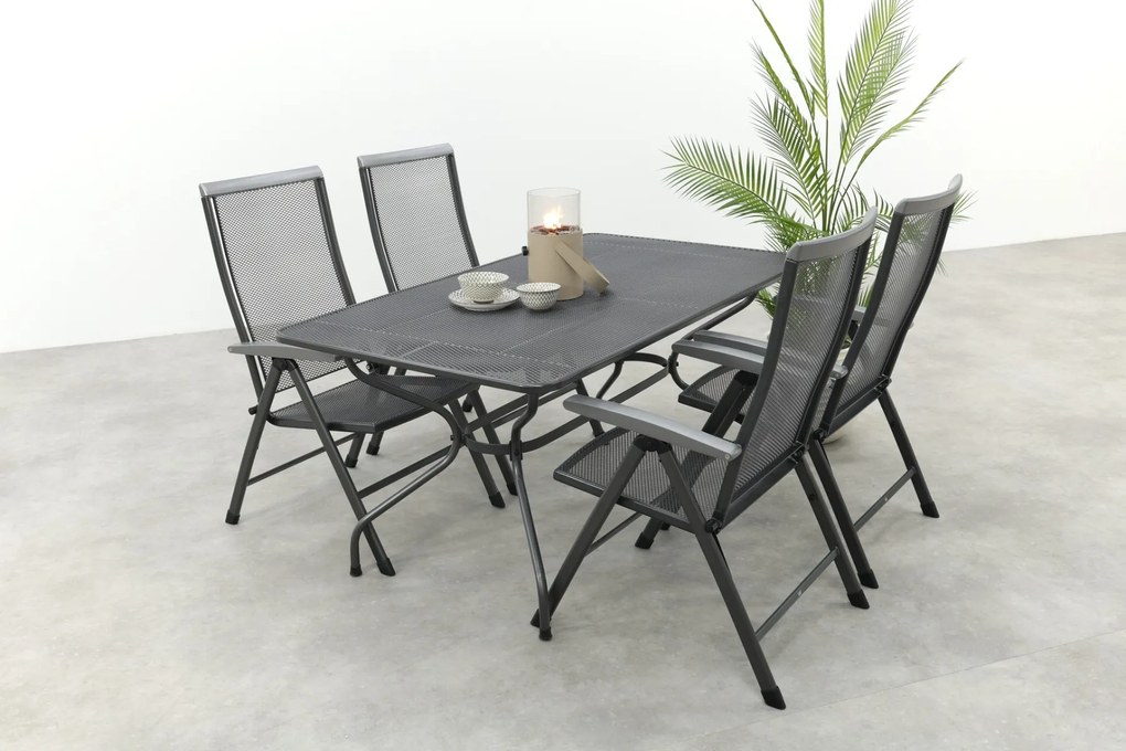 Royal Garden Balero verstelbare tuinset strekmetaal 160x90 cm.