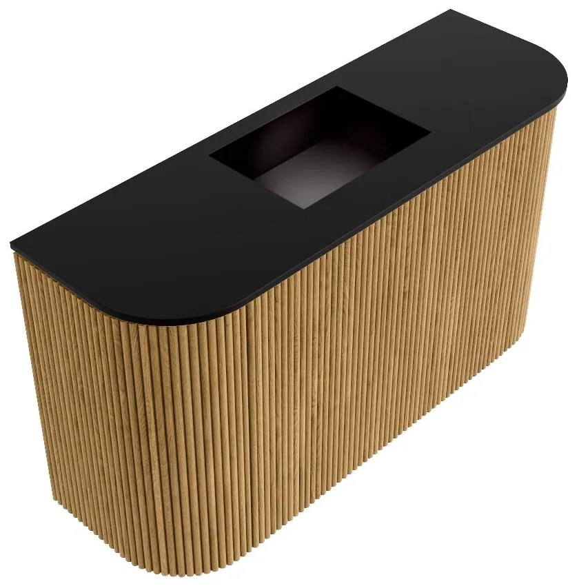 Mondiaz Joya 75cm toiletmeubel ronding links/rechts oak met wastafel faye midden zonder kraangat urban