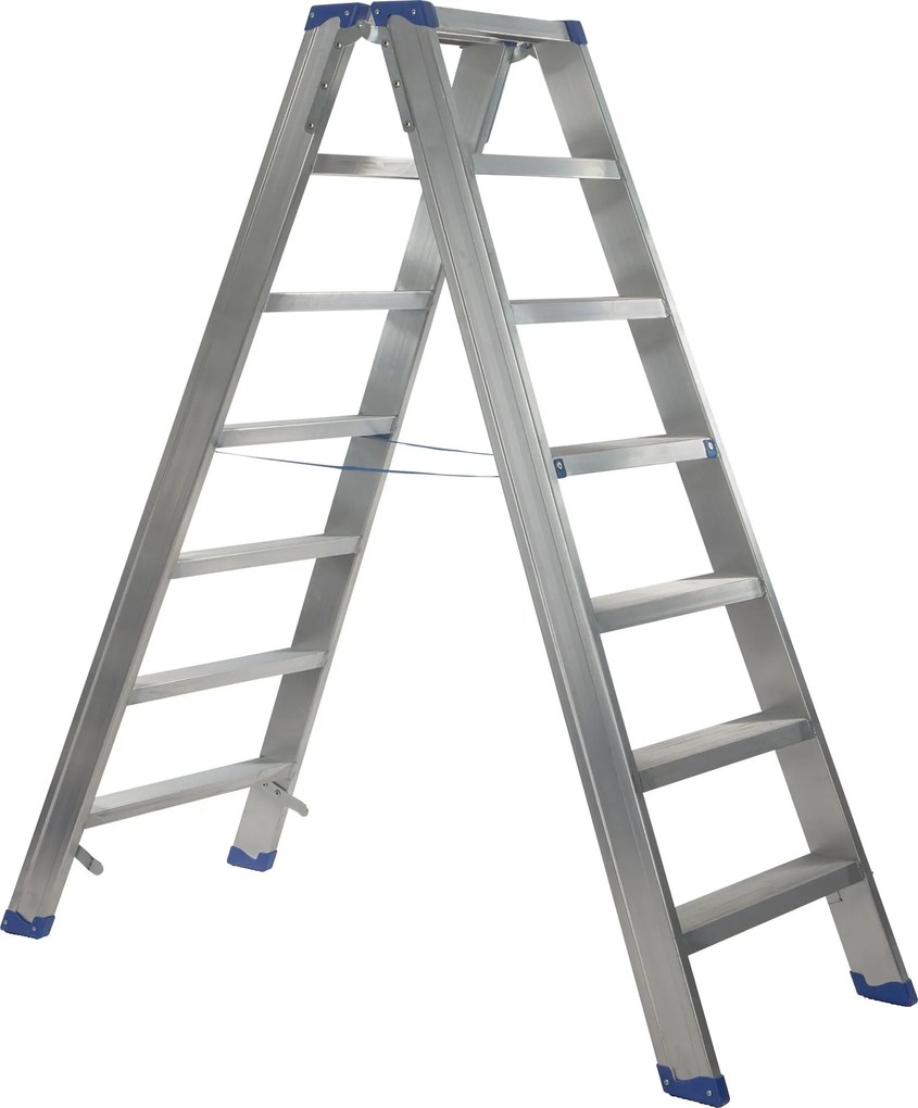 Escalo sparta duo aluminium - Industriële aluminium trapladder dubbel - 2 x 07 treden