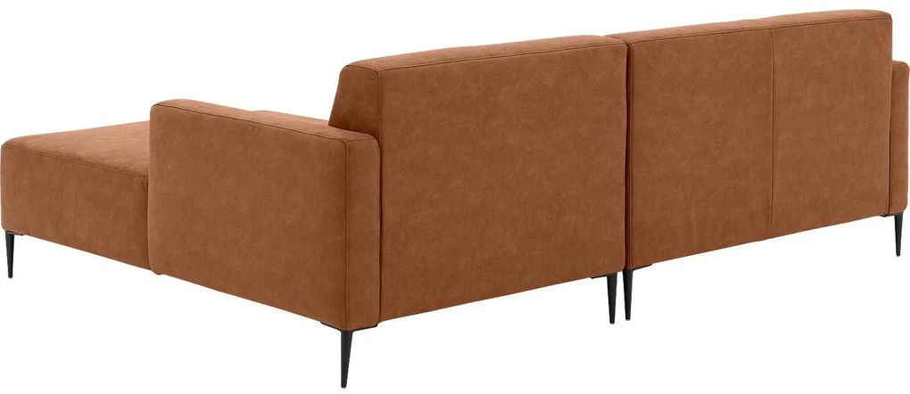 Goossens Key West cognac, micro leer, 2-zits, modern design