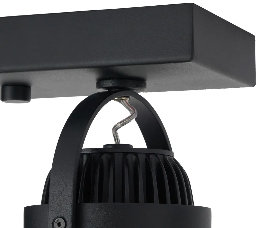 Moderne opbouw spot zwart incl. LED dimbaar 2-lichts - Apollo