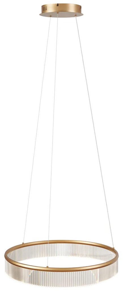 Moderne hanglamp messing 59cm incl. LED 3-staps dimbaar - Anello Chandelier