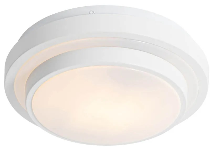Buitenlamp Moderne plafondlamp wit 25 cm IP44 - Walden Modern E27 IP44 Buitenverlichting rond Lamp