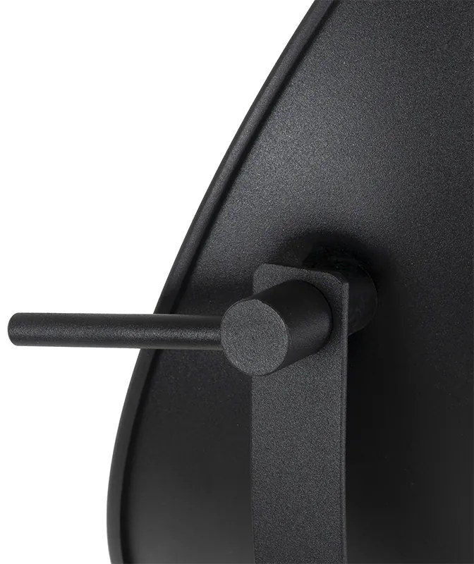 Vloerlamp zwart met goud 35 cm verstelbaar - Magnax