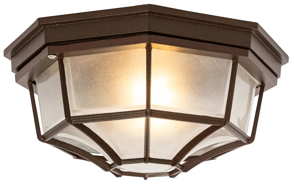 Buitenlamp Landelijke plafondlamp roestbruin 26,5 IP44 - Bri Landelijk Buitenverlichting rond