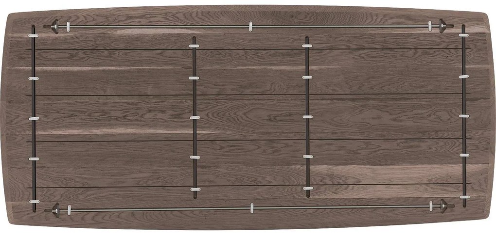 Goossens Excellent Eettafel Uniek, Semi rechthoekig 220 x 100 cm