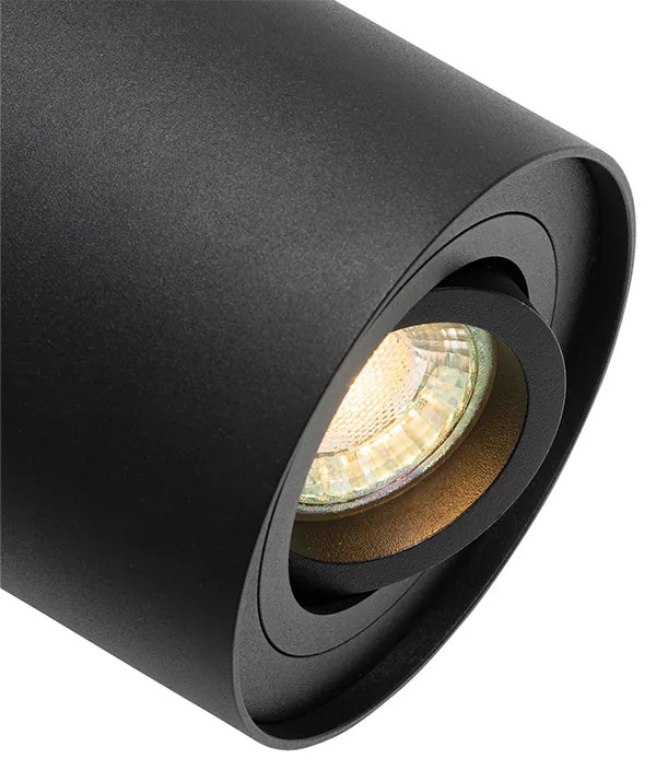 Smart plafondspot zwart verstelbaar incl. Wifi GU10 - Rondoo up