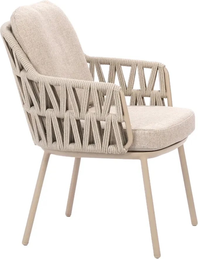 Taste by 4 Seasons Santino tuinstoel Latte Tuinstoel beige weerbestendig