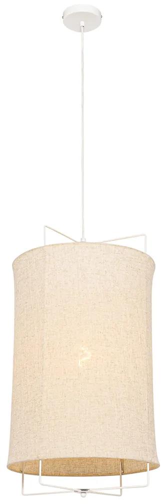 Stoffen Design hanglamp beige - Rich Design E27 cilinder / rond Binnenverlichting Lamp