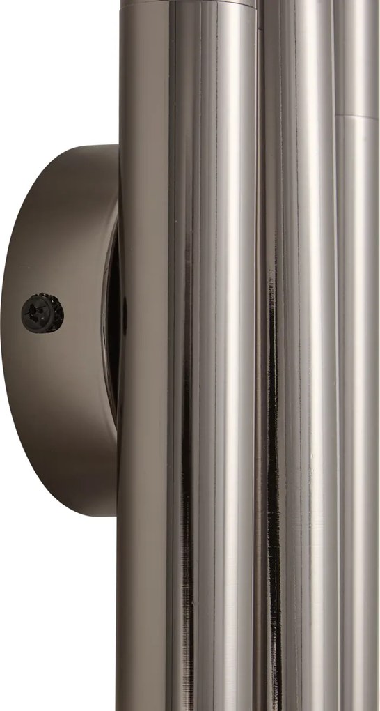 Retro wandlamp zwart chroom 3-lichts - Pipes