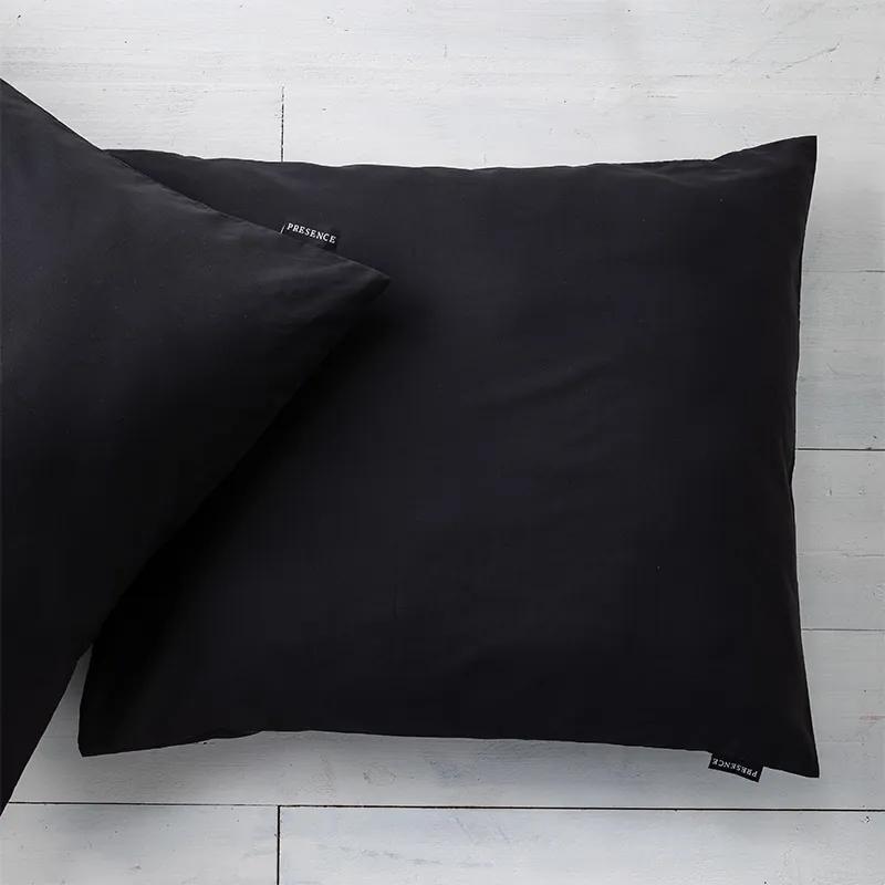 Presence 2-PACK: Kussenslopen Luxe Katoen - Off Black 60 x 70 cm