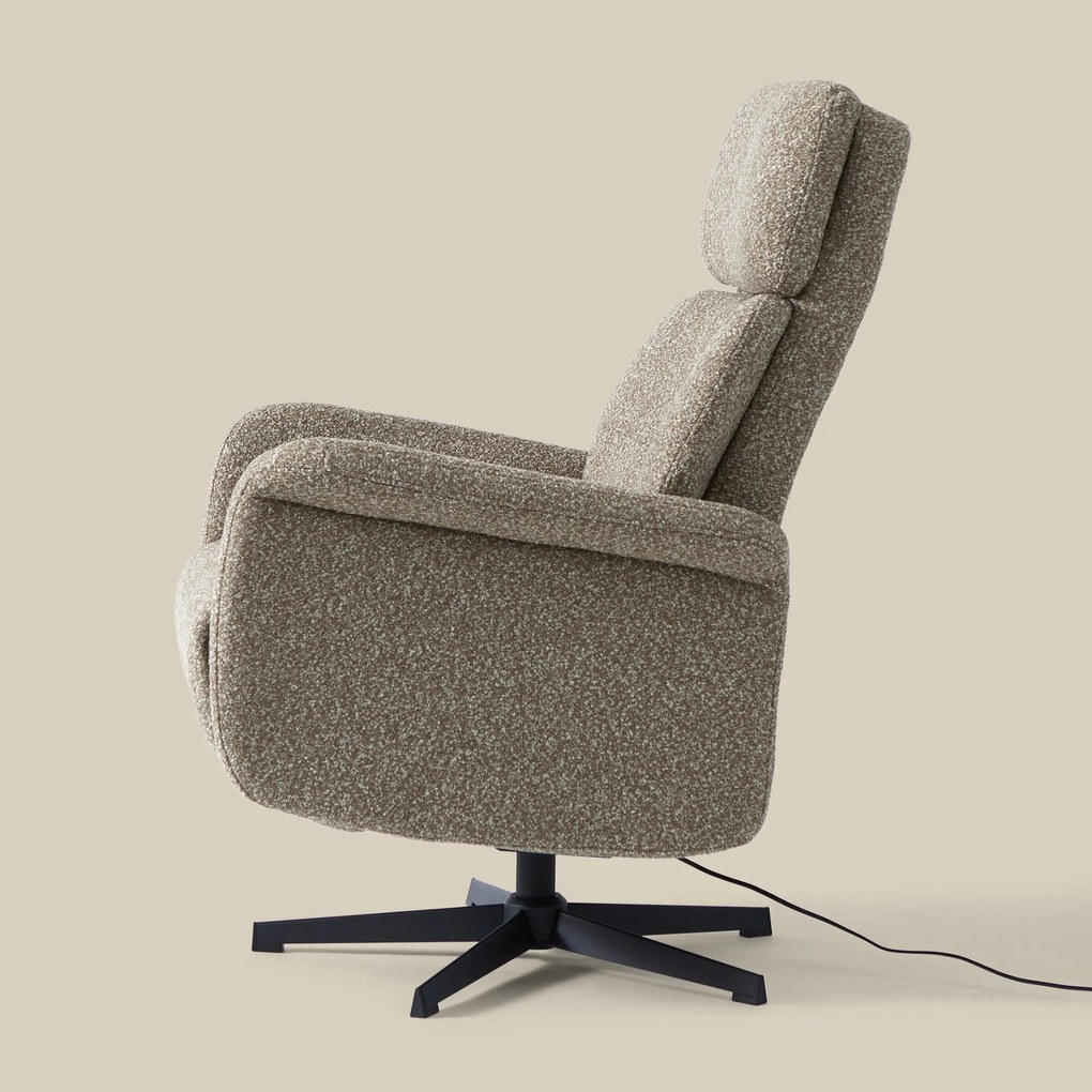 Relaxfauteuil Elektrisch Taupe Stof
