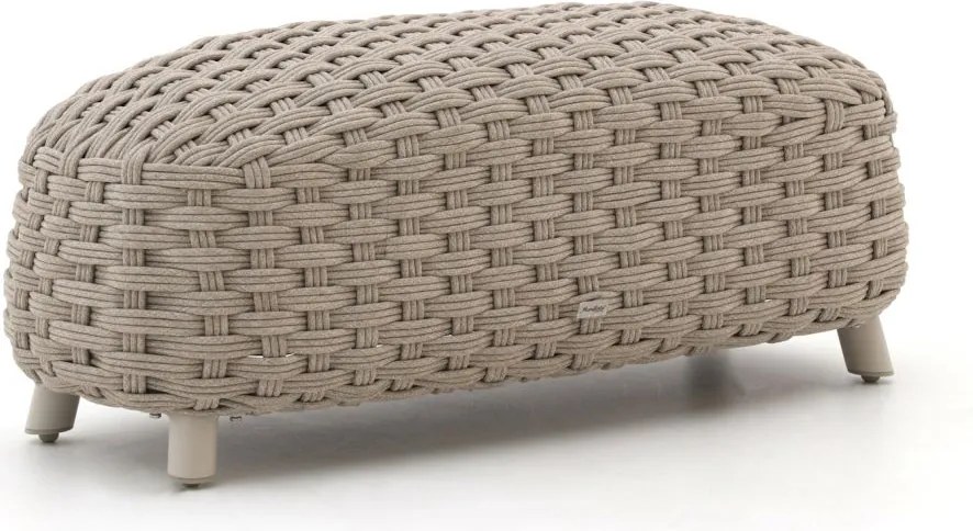 Voetenbank tuin | Manifesto  Pergine | Aluminium/Polywood | Taupe/Bruin | 49.5x110cm | Kees Smit Tuinmeubelen