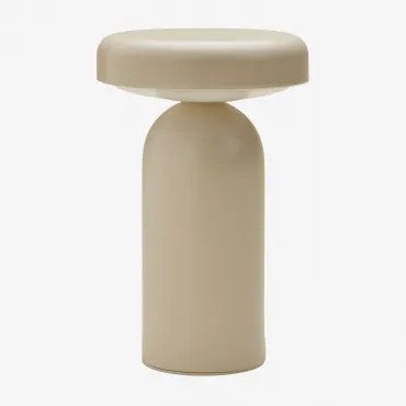 Draadloze Led-tafellamp Van Ijzer Akita Tapioca Beige - Sklum