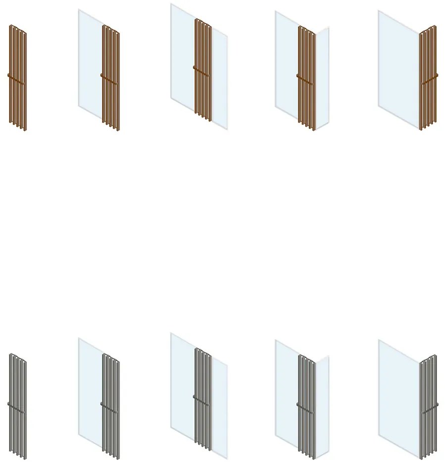 Riho Define inloopdouche met decopaneel 160x200cm koper mat