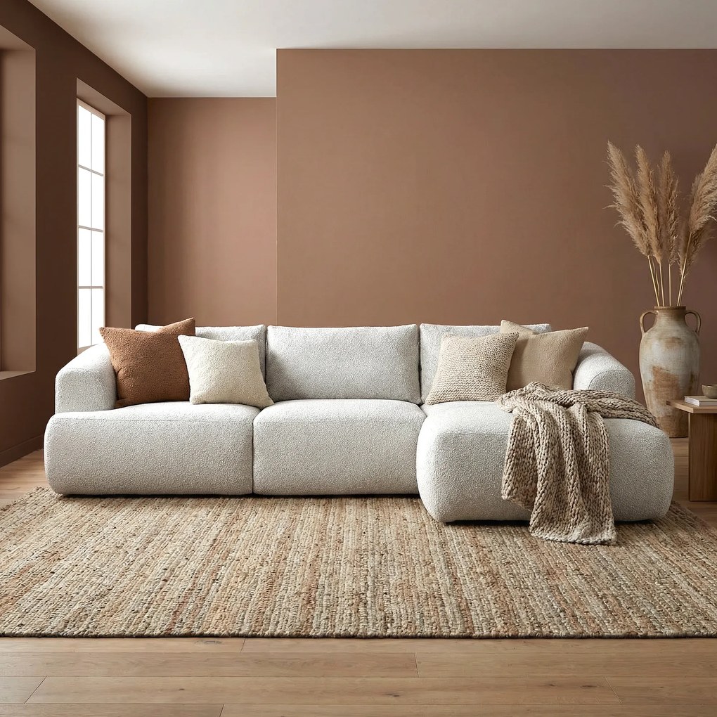 Beige Designbank Hoek Rechts