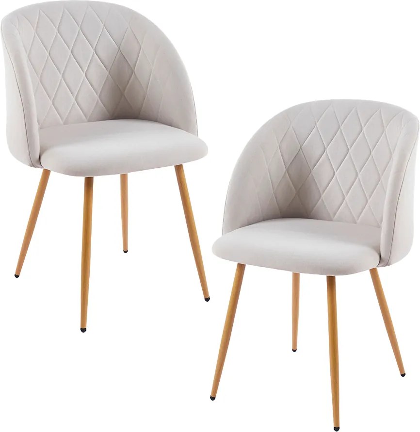 Set 2 Velt Stoffen Stoelen
