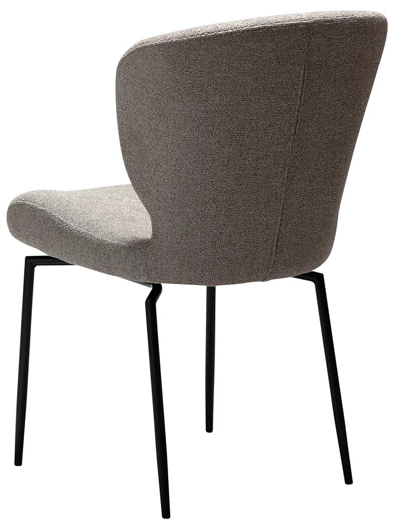 Dan-Form Glory Swivel Draaibare Eetkamerstoel Grijsbruin Boucle