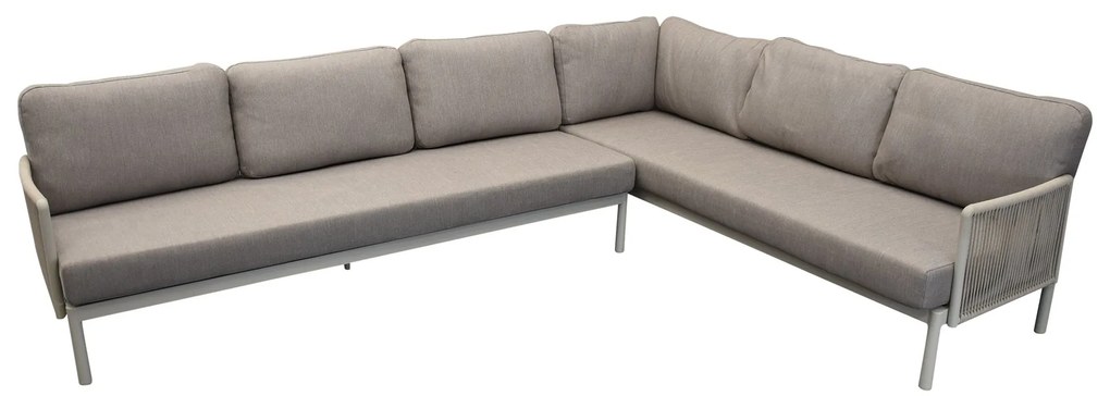 Joshua hoek loungeset 2 delig aluminium latte