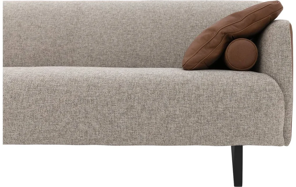 Goossens Excellent Bank Montreal cognac, leer, 2-zits, modern design