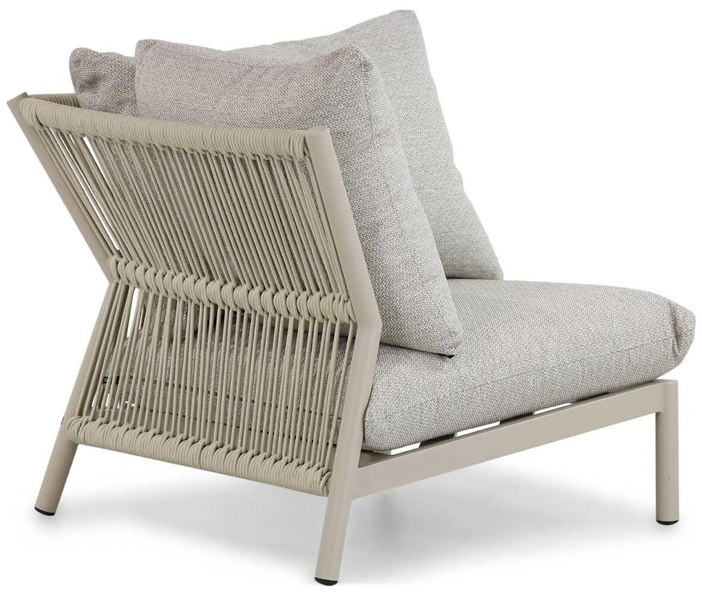 Hoek loungeset 6 personen Aluminium/rope Taupe Coco Sevilla