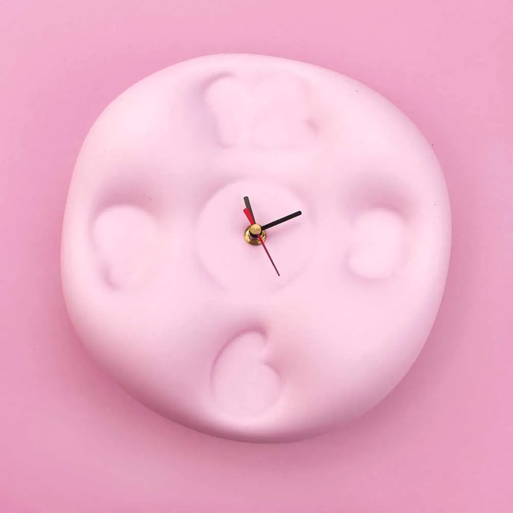 Design Klok - Teun Zwets - Bubble Clock Roze