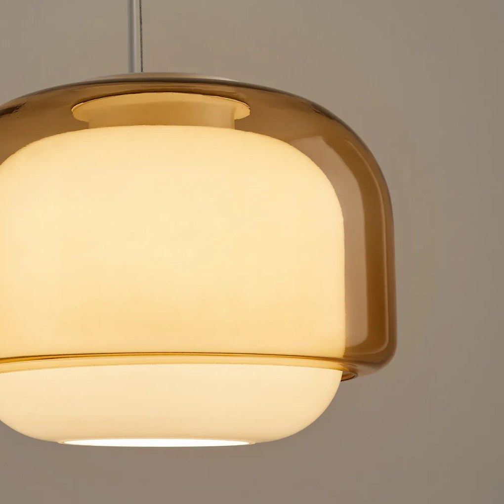 Hanglamp van gekleurd glas Ø30,5 cm, KINOKO