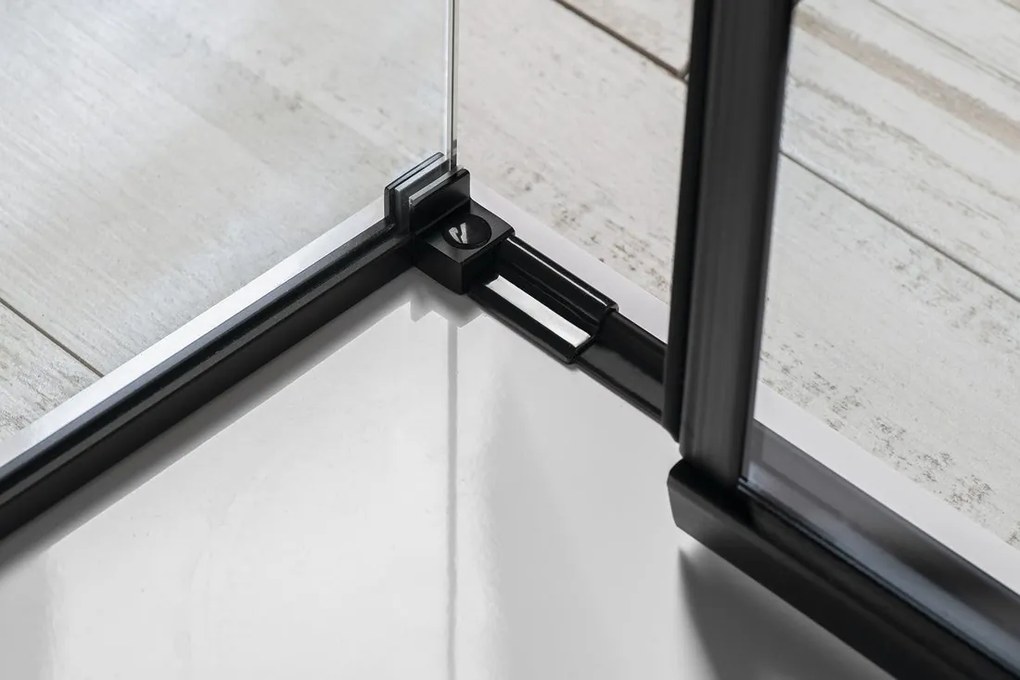 Polysan Altis douchecabine rechthoekig 120x80cm zwart mat