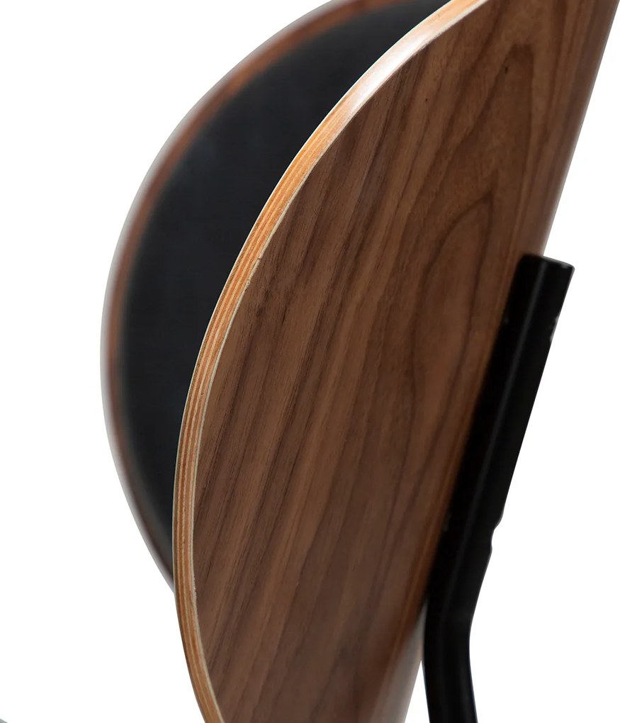 Dan-Form Clementina Design Eetkamerstoel Walnoot En Leer