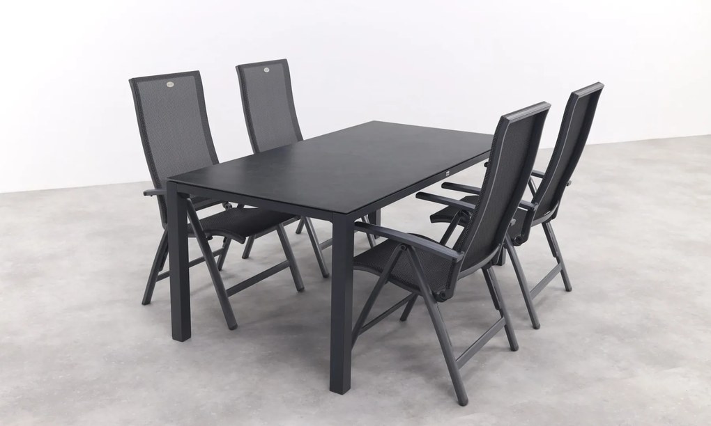 Hartman Valentino/Chaneo verstelbare tuinset - 180x90 cm. - 5-delig