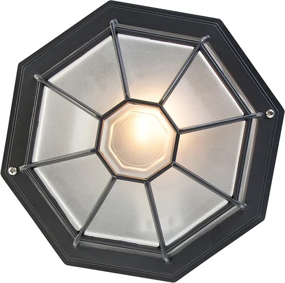 Landelijke plafondlamp donkergrijs 26,5 IP44 - Bri