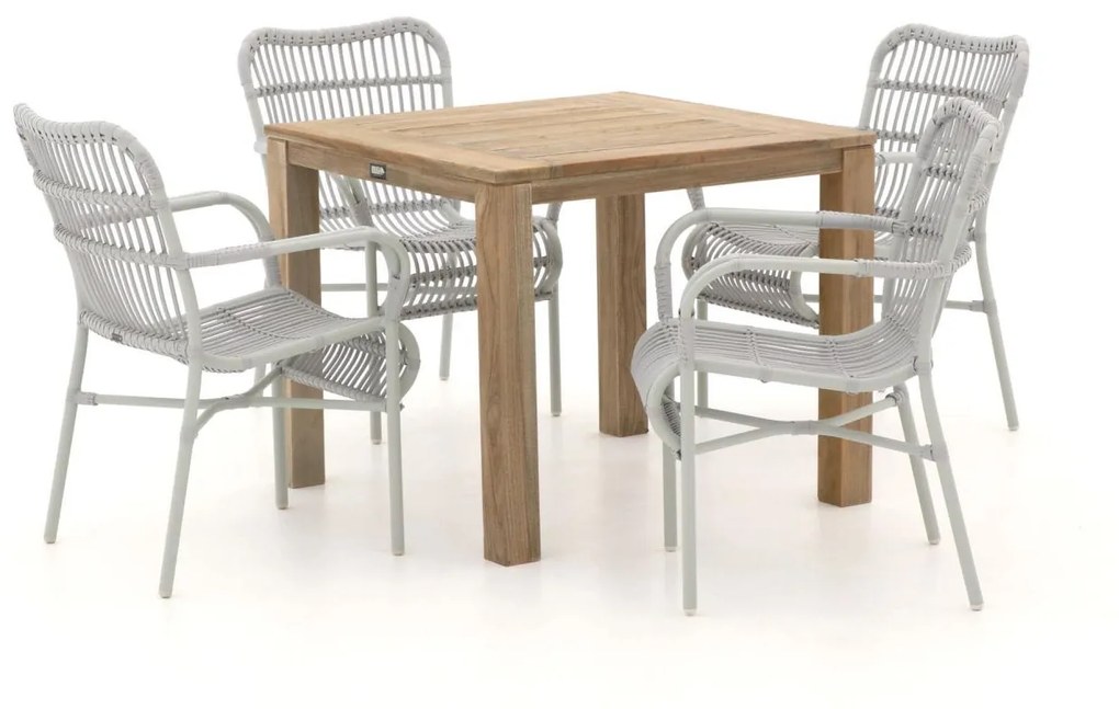 Intenso Parma/ROUGH-S 90cm dining tuinset 5-delig stapelbaar