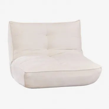 Mati Beklede Relaxfauteuil Stof Gebroken Wit - Sklum