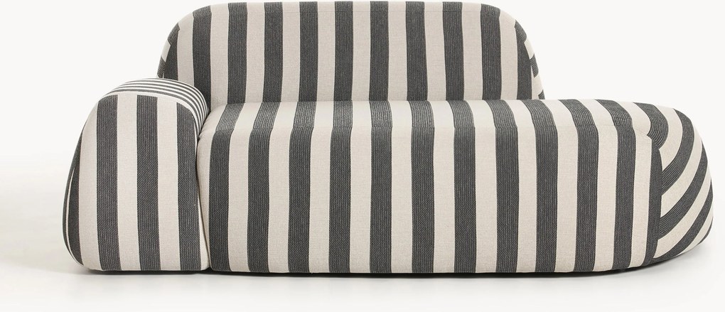 Gestreepte bank Wolke (2-zits) met chaise longue