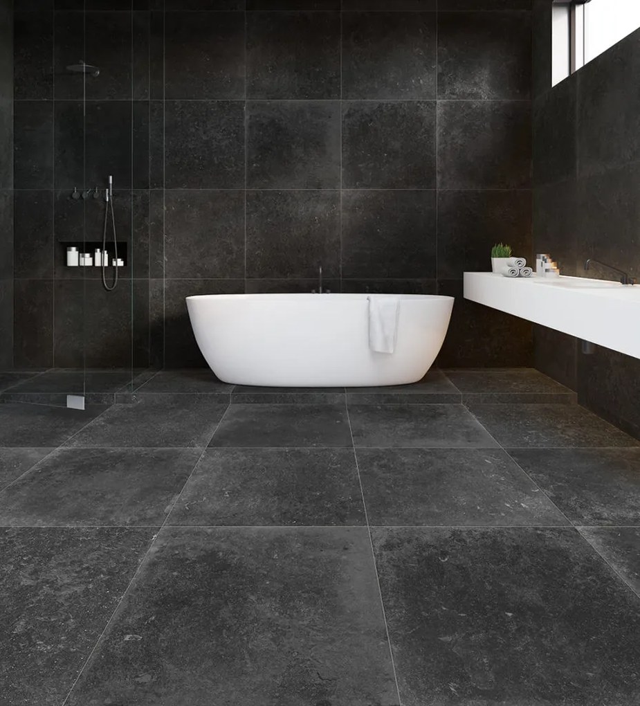 Vloertegel 60x60 Cm Natuursteenlook Antico Antraciet RBT38