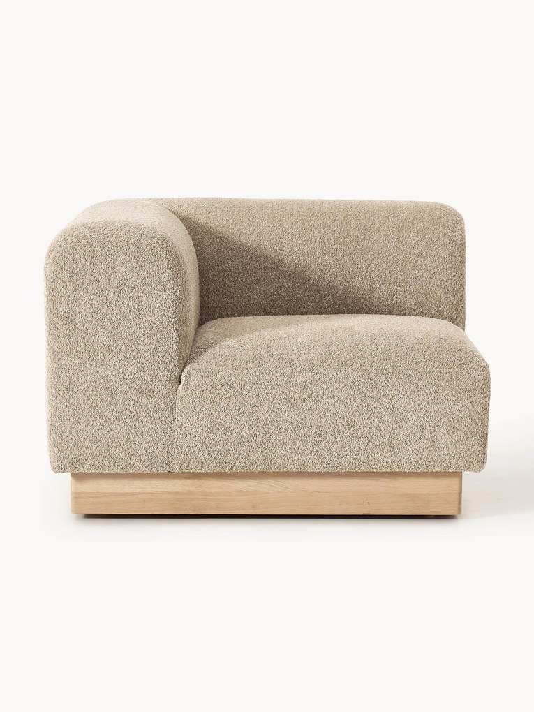 Hoekmodule Natalie van teddy-bouclé