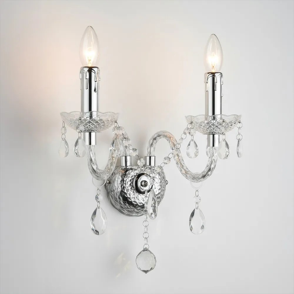 Wandlamp EBT017-2W Transparent