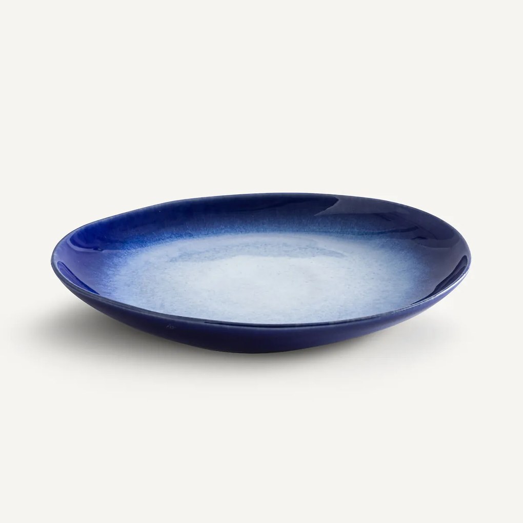 Set van 4 platte borden in aardewerk, Mytili