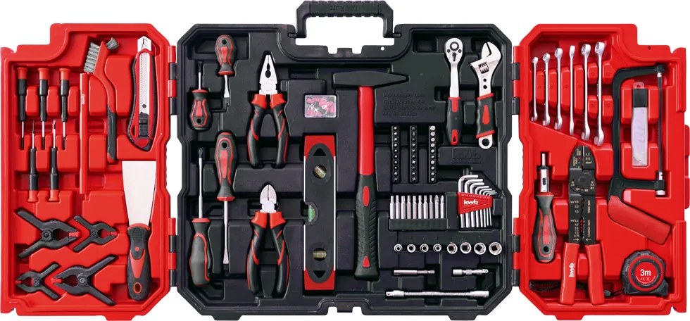 KWB Gereedschapskoffer 125-delig in E-case